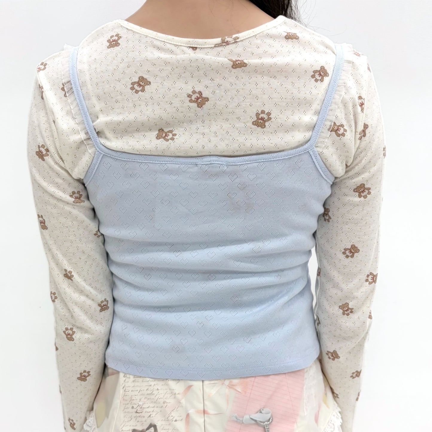 Mimi Camisole / Misty blue / アイレットキャミソール