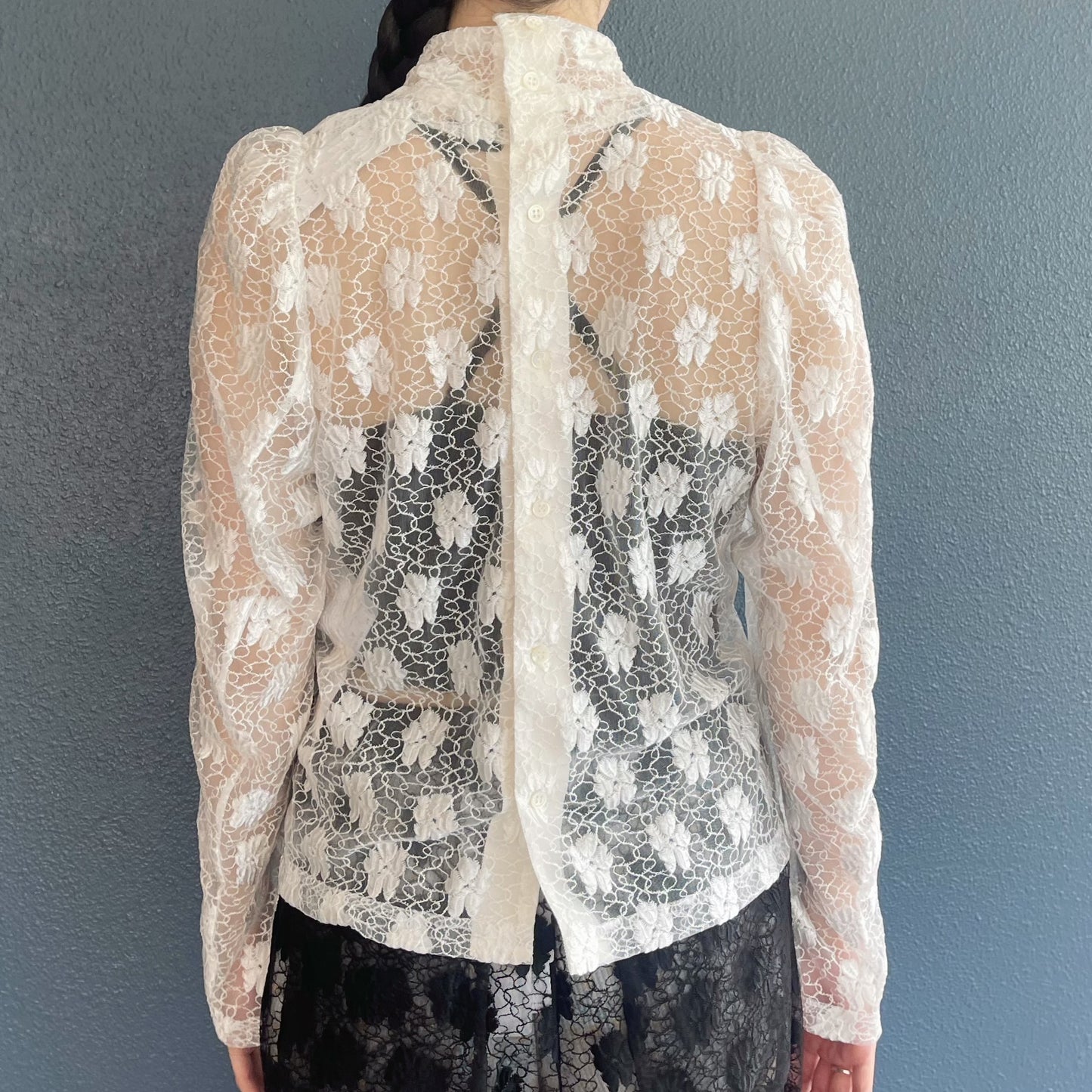Lace Bow Blouse / Off White / レースボウブラウス