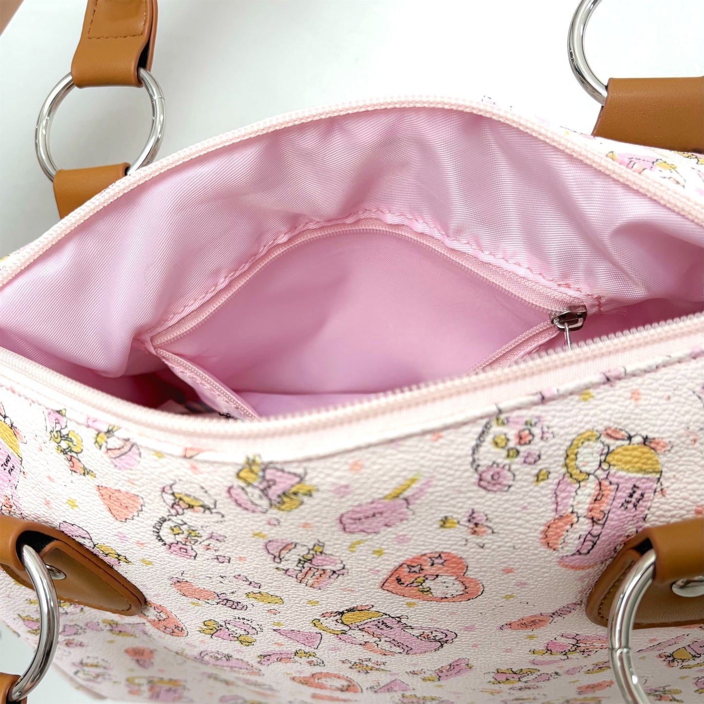 Carryall Bag / Pink cartoon / ハンドバック