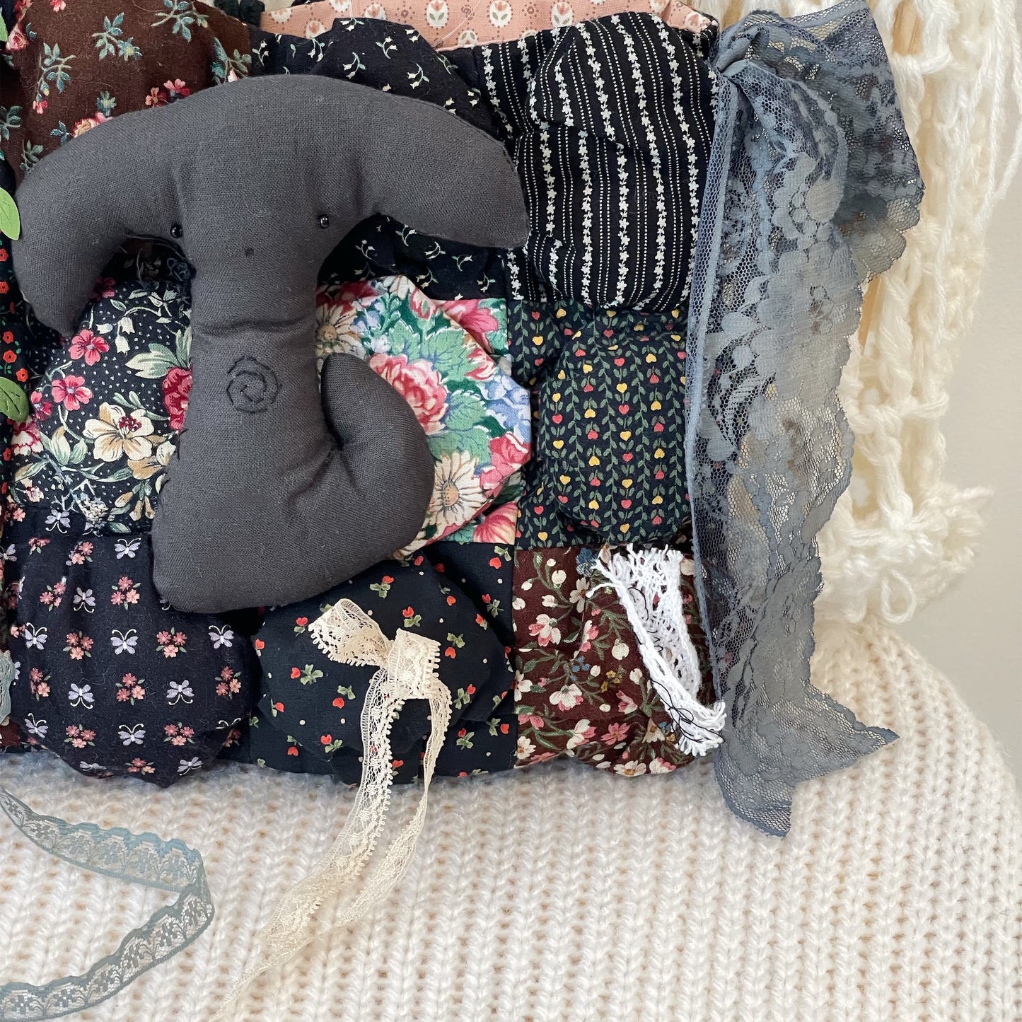 Patch work Bag+ / Black / パッチワークハンドバッグ