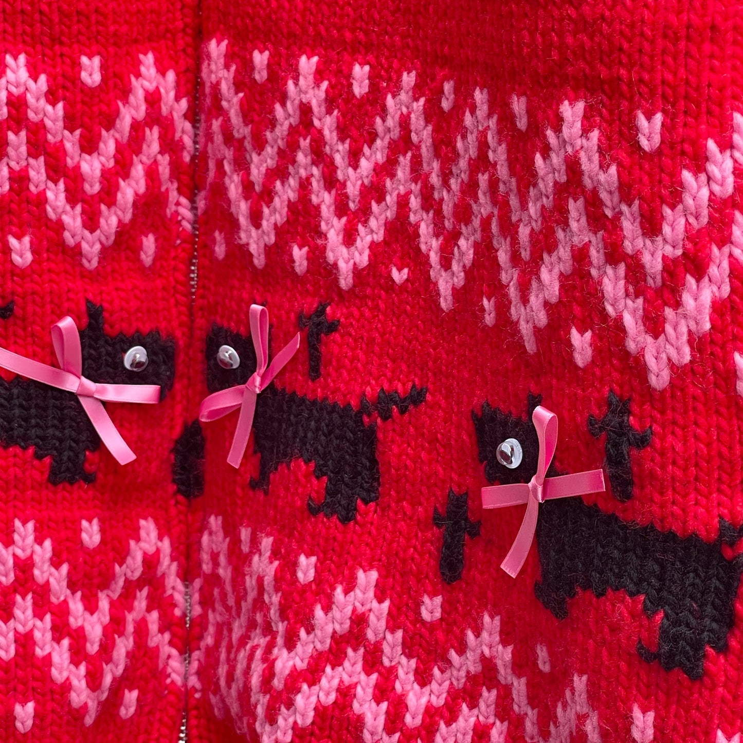 Puppies knitted jacket / Red / パピーニットジャケット