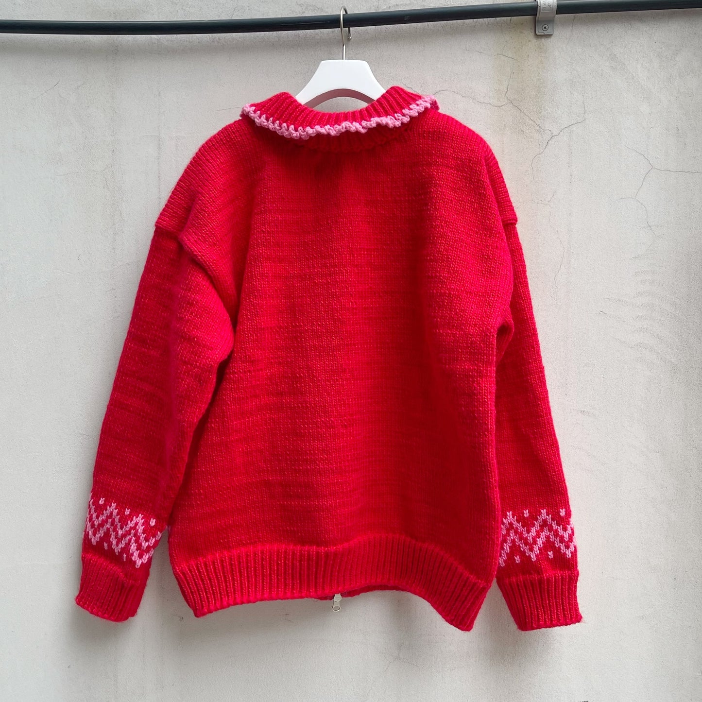 Puppies knitted jacket / Red / パピーニットジャケット