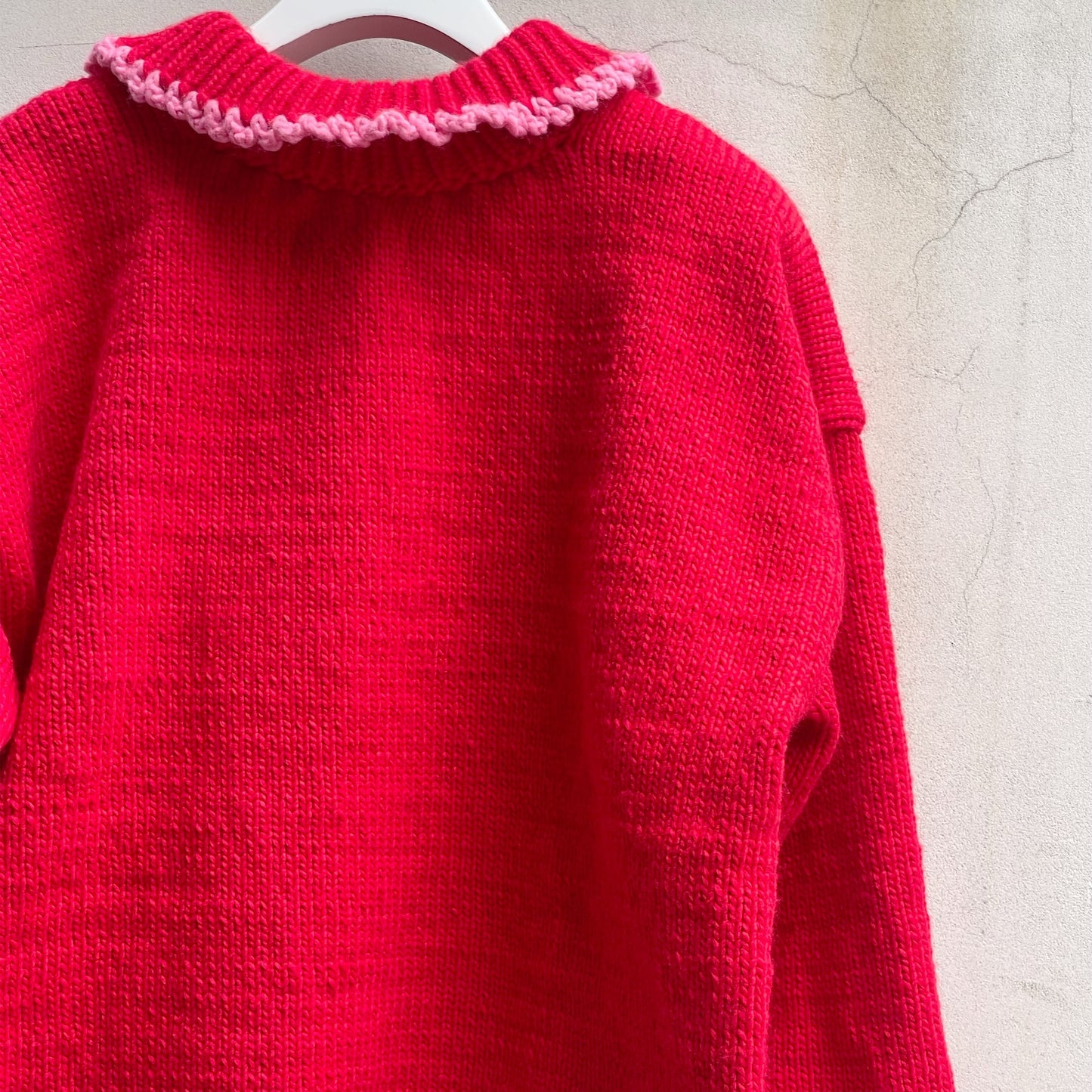Puppies knitted jacket / Red / パピーニットジャケット