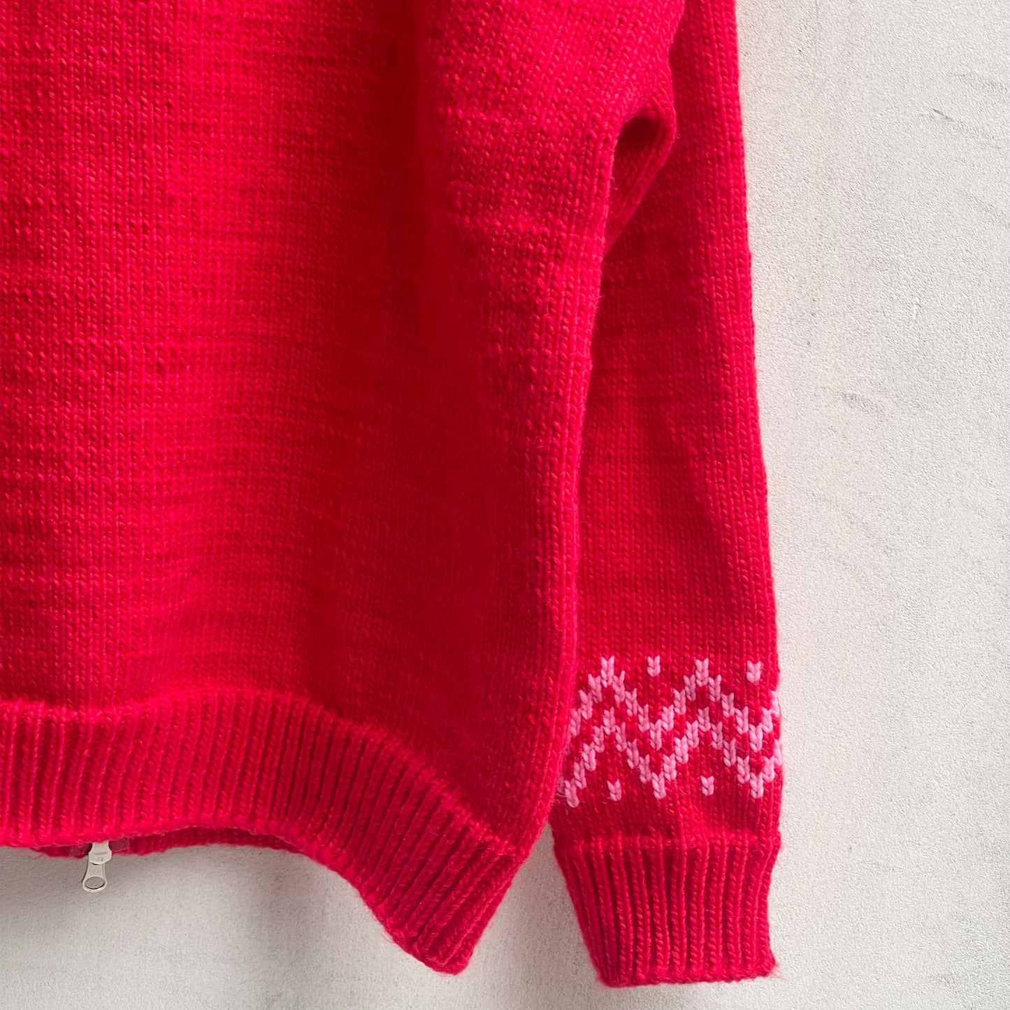 Puppies knitted jacket / Red / パピーニットジャケット