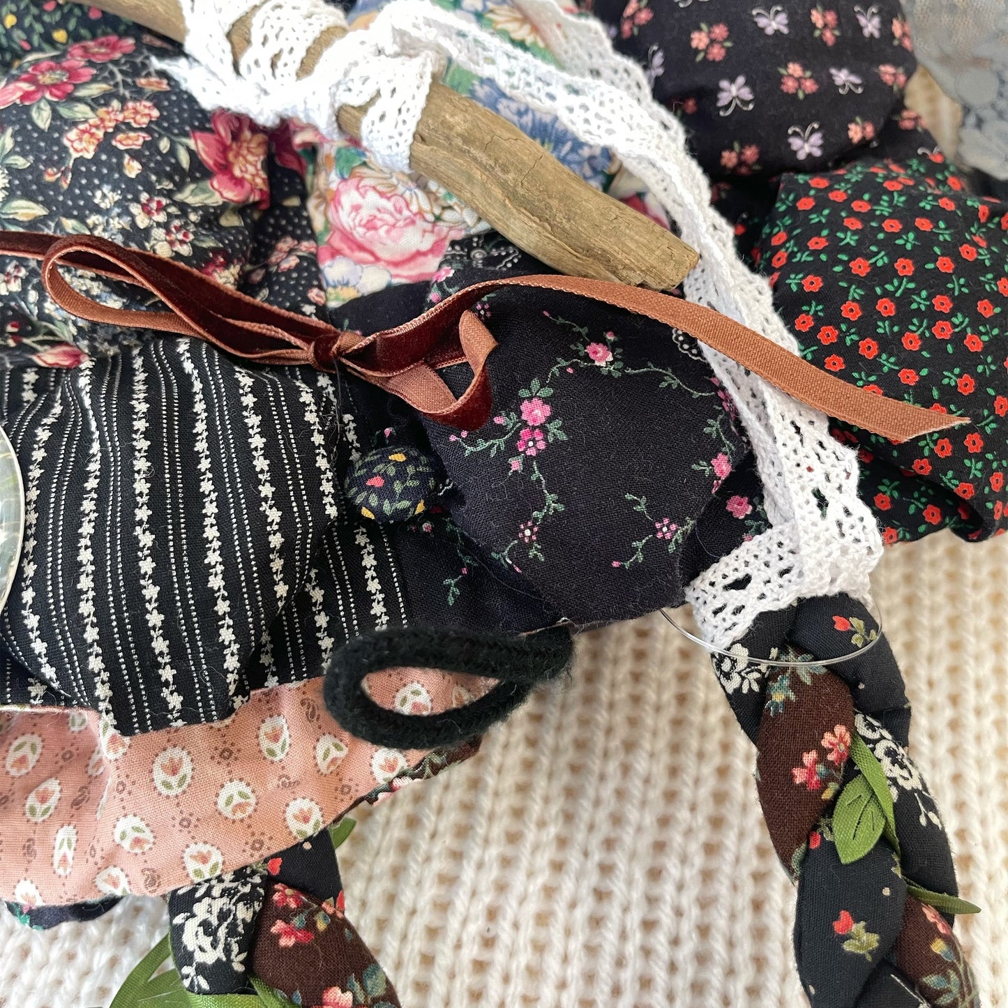 Patch work Bag+ / Black / パッチワークハンドバッグ