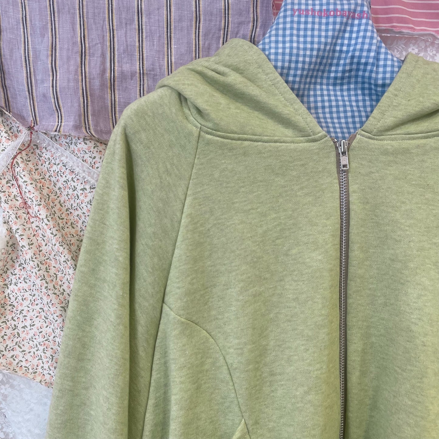 Zip hoodie / Green / ジップフーディー