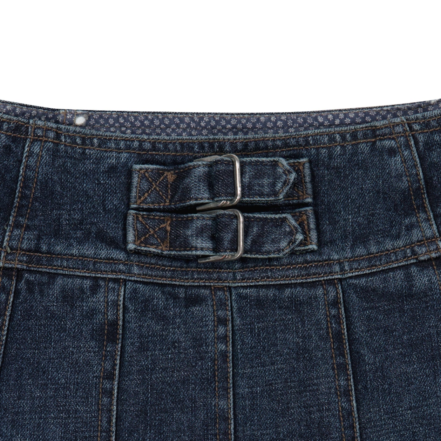 DEEP DENIM PLEATS SKIRT / NAVY / ディープデニムプリーツスカート