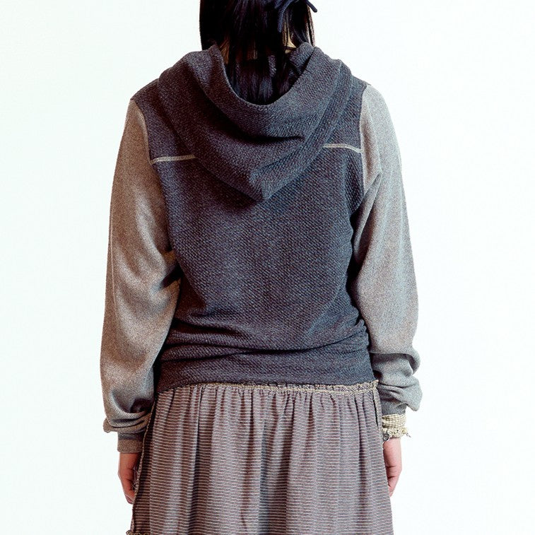 BUTTON POCKET ZIP-UP HOODIE / COCOA / ボタンポケットジップアップフーディー