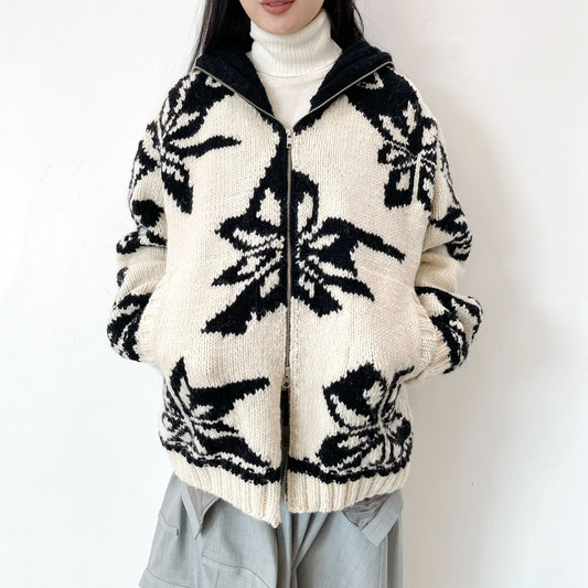 naeba cowichan jacket / white / 苗場カウチンジャケット