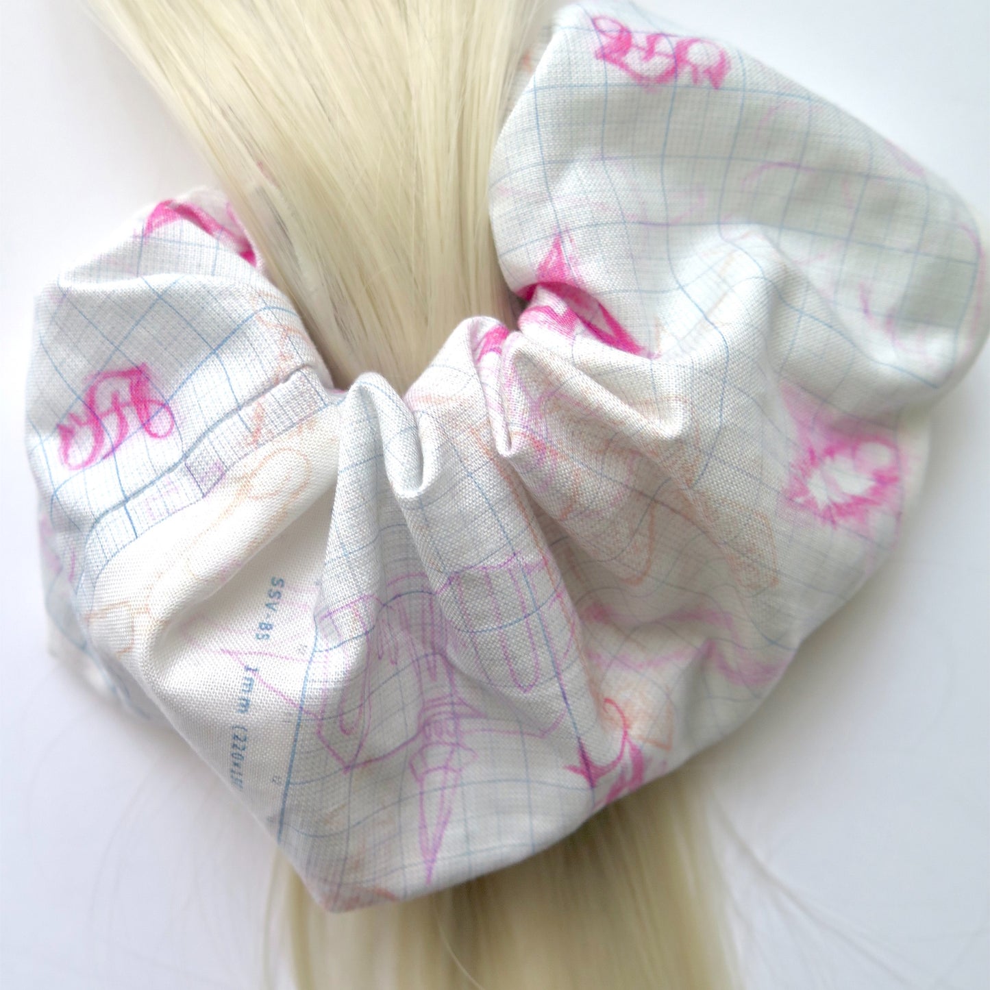 【SHEEP SOUVENIR】pink drawing note shushu / プリントシュシュ
