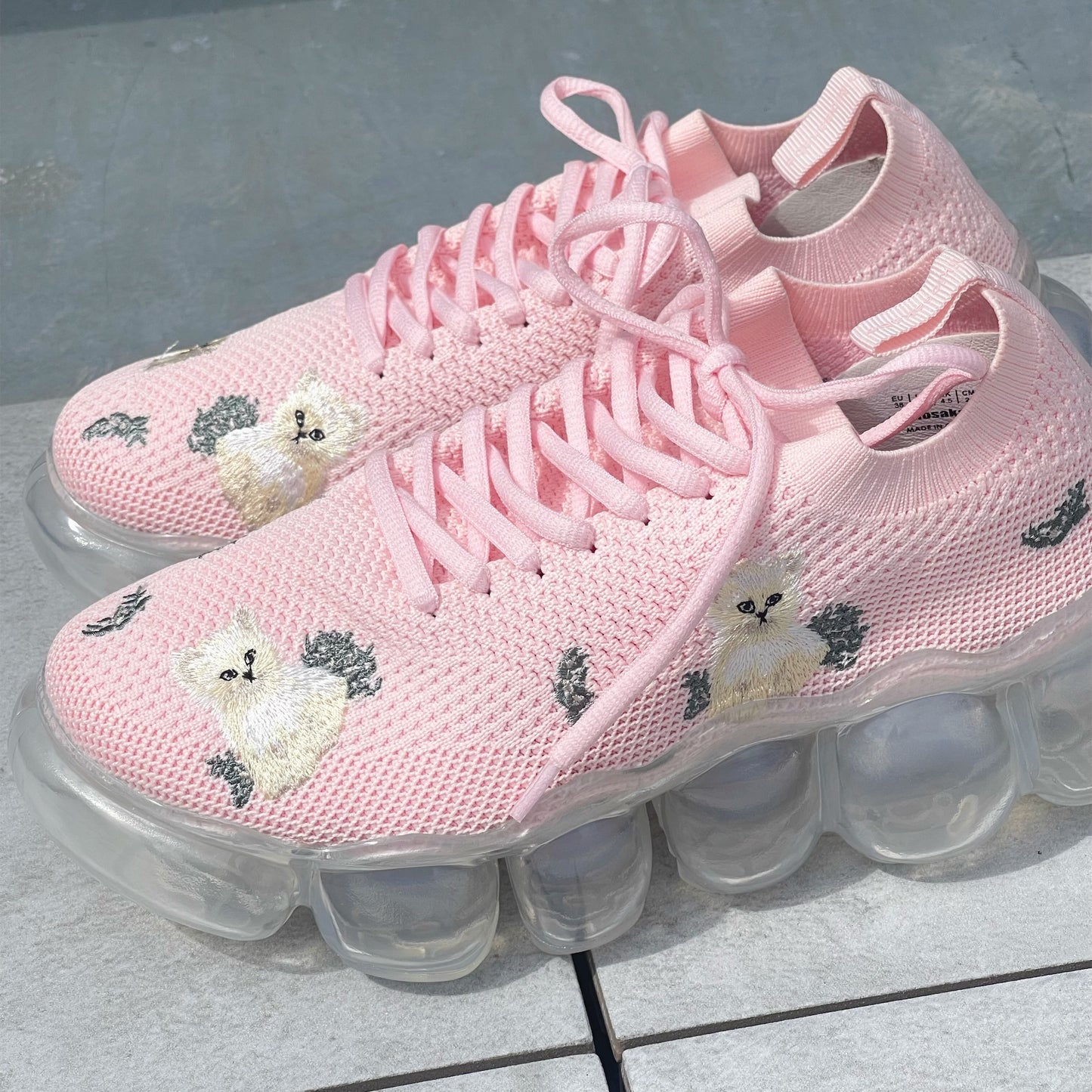 JEWELRY KITTEN EMBROIDERY / PINK / MIKIOSAKABEスニーカー