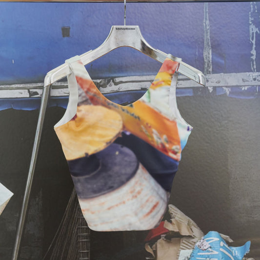 PADDED TANK TOP / ORANGE  / グラフィックタンクトップ