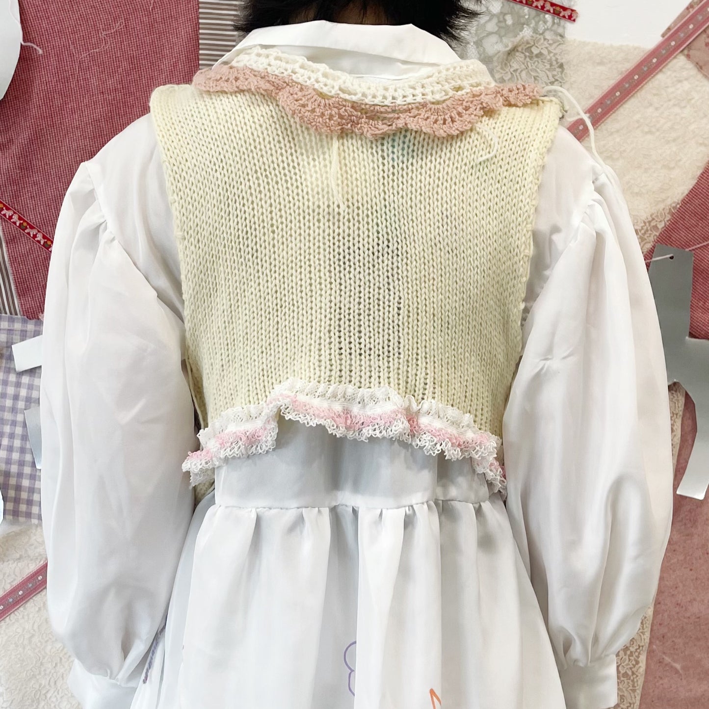 crazy knit vest / Purple / クレイジーニットベスト