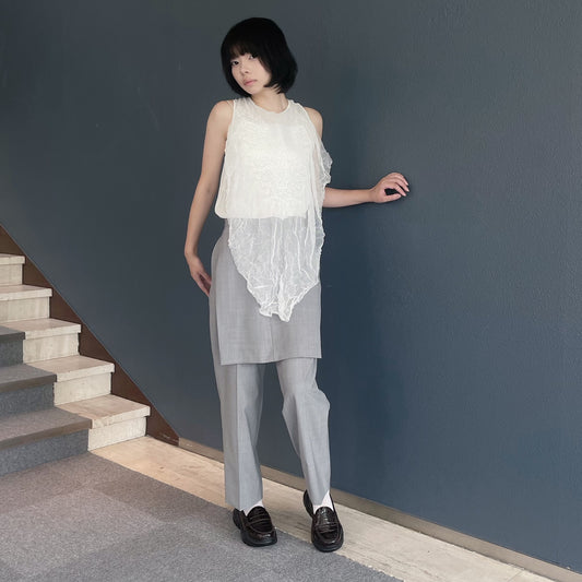 Sophia Skirt Pants / Light Gray / スカートパンツ