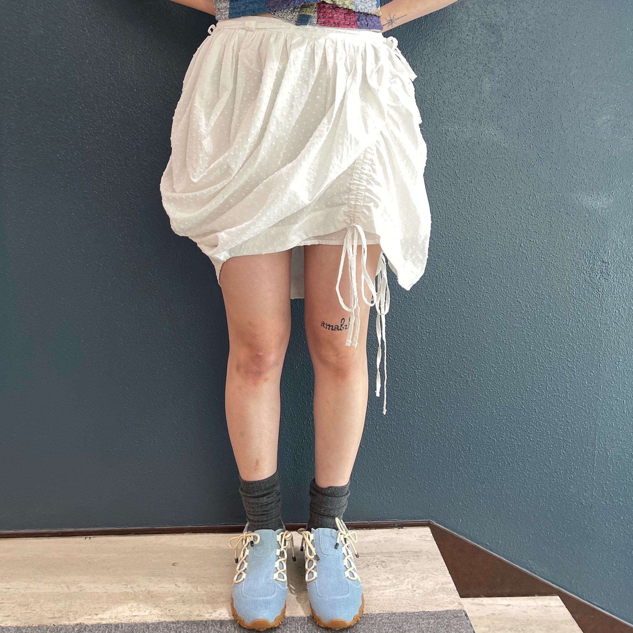 ワンピースその他 typeservice Asymmetrical Shirring Skirt White Asymmetrical Shirring Skirt [White] - 타입서비스