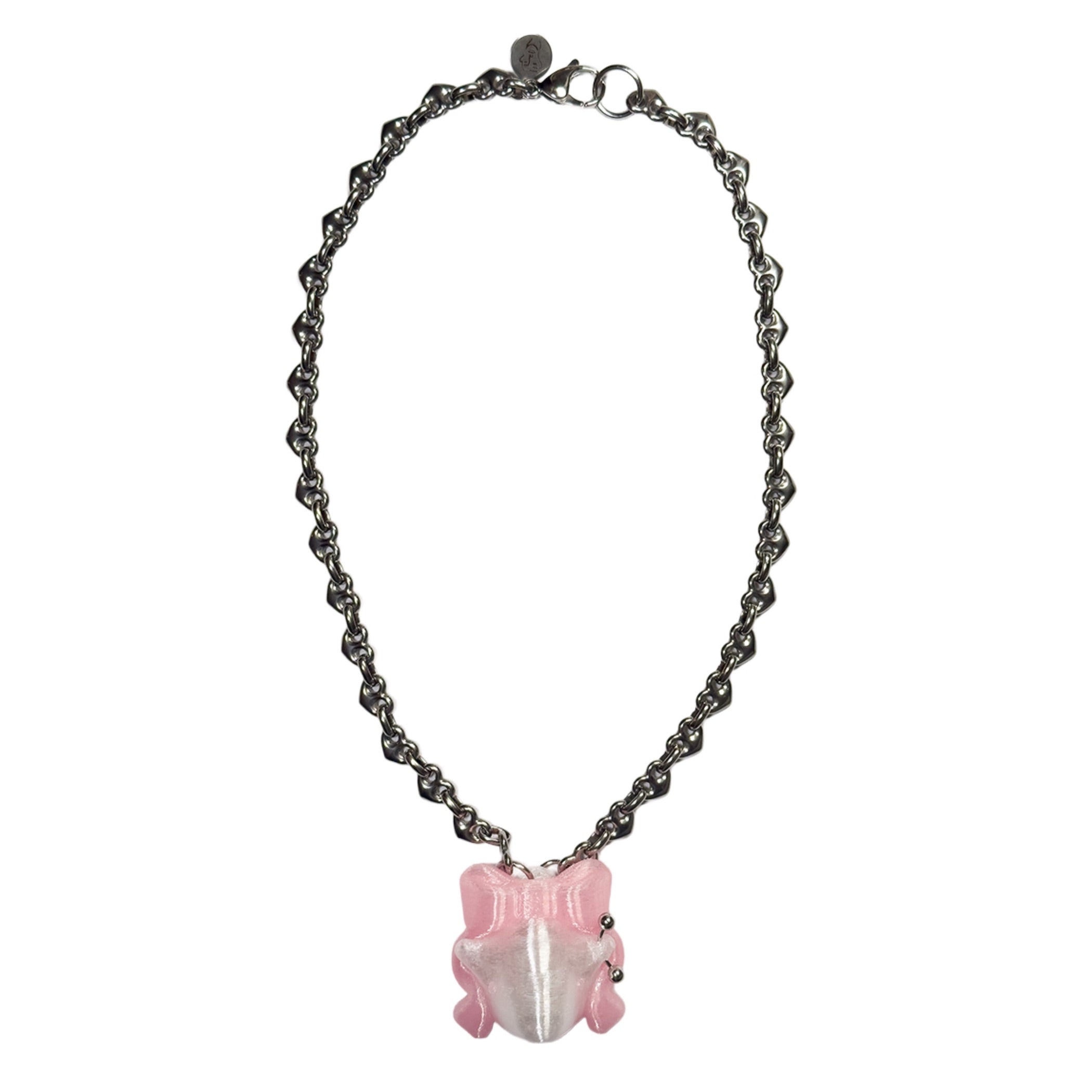 SHEEP LIMITED】SHEEP CUSTOM NECKLACE / Clear White + Clear Pink