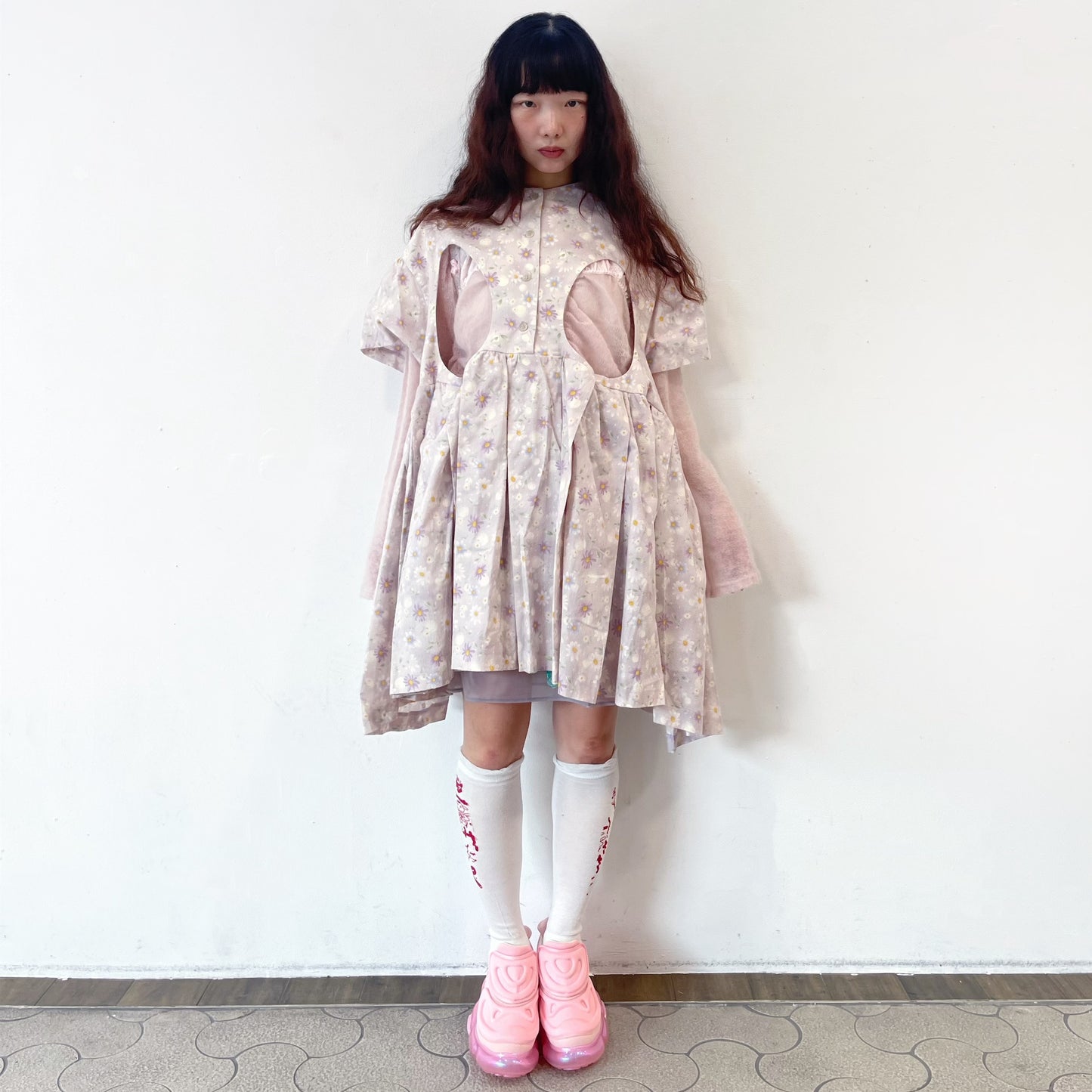 FREE NIP DRESS / PURPLE / カットアウトワンピース