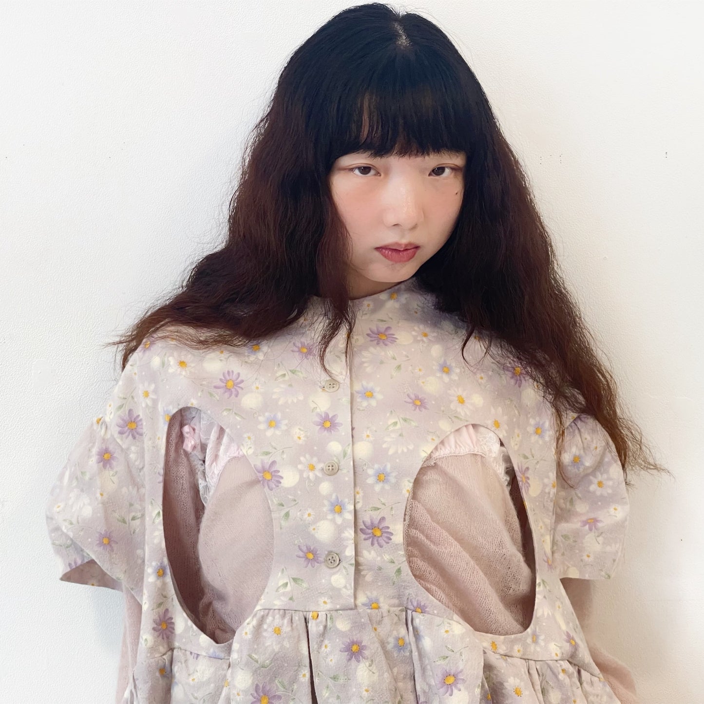 FREE NIP DRESS / PURPLE / カットアウトワンピース