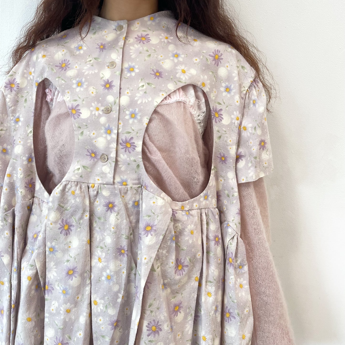 FREE NIP DRESS / PURPLE / カットアウトワンピース