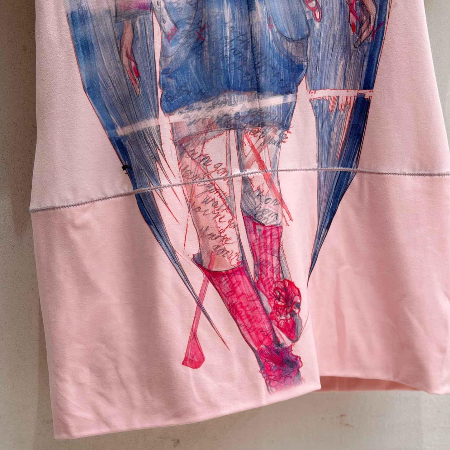 Puff slv turtle neck zip up / pink / パフスリーブタートルネックジップアップ