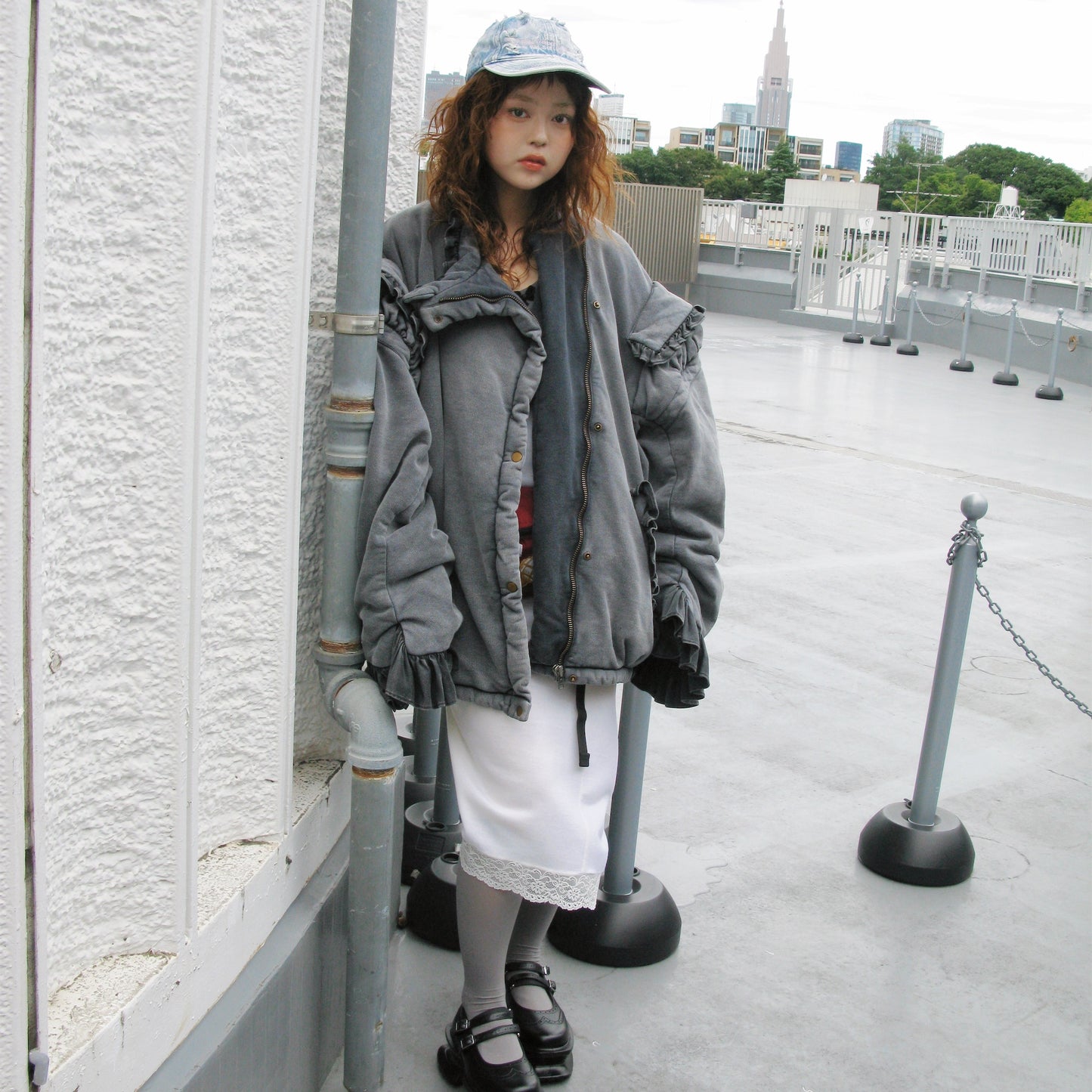 DAMAGED DENIM CAP THEME / BLUE / ダメージデニムキャップ