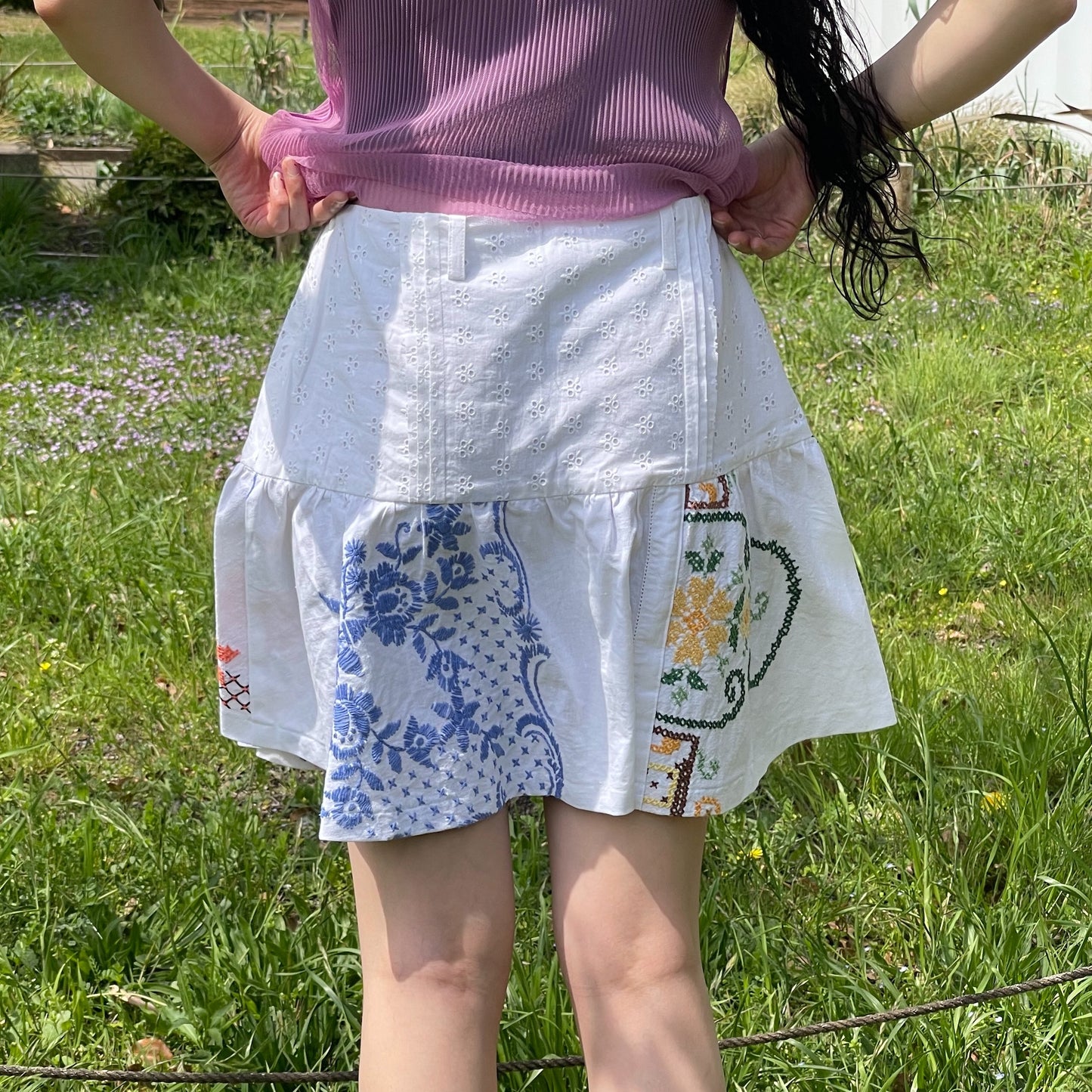 【SHEEP別注】TABLE CLOTH GATHERED SKIRT / テーブルクロスギャザースカート