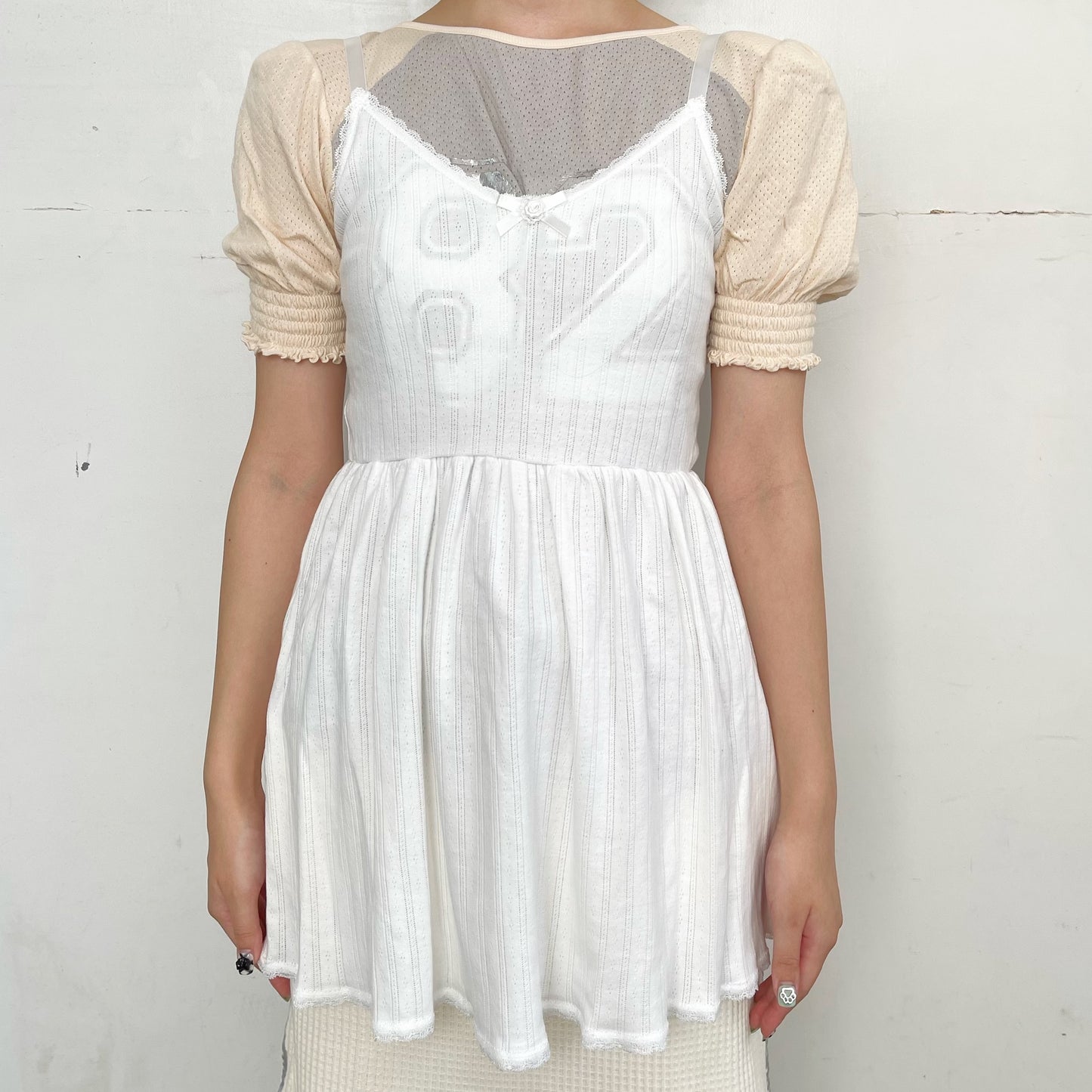 Posey jersey dress / White / ジャージドレス