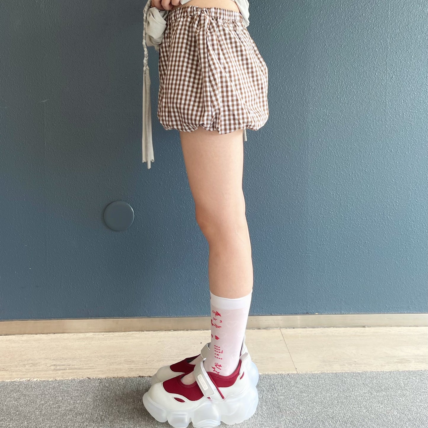 Katie Bloomers / Brown check / ショートパンツ