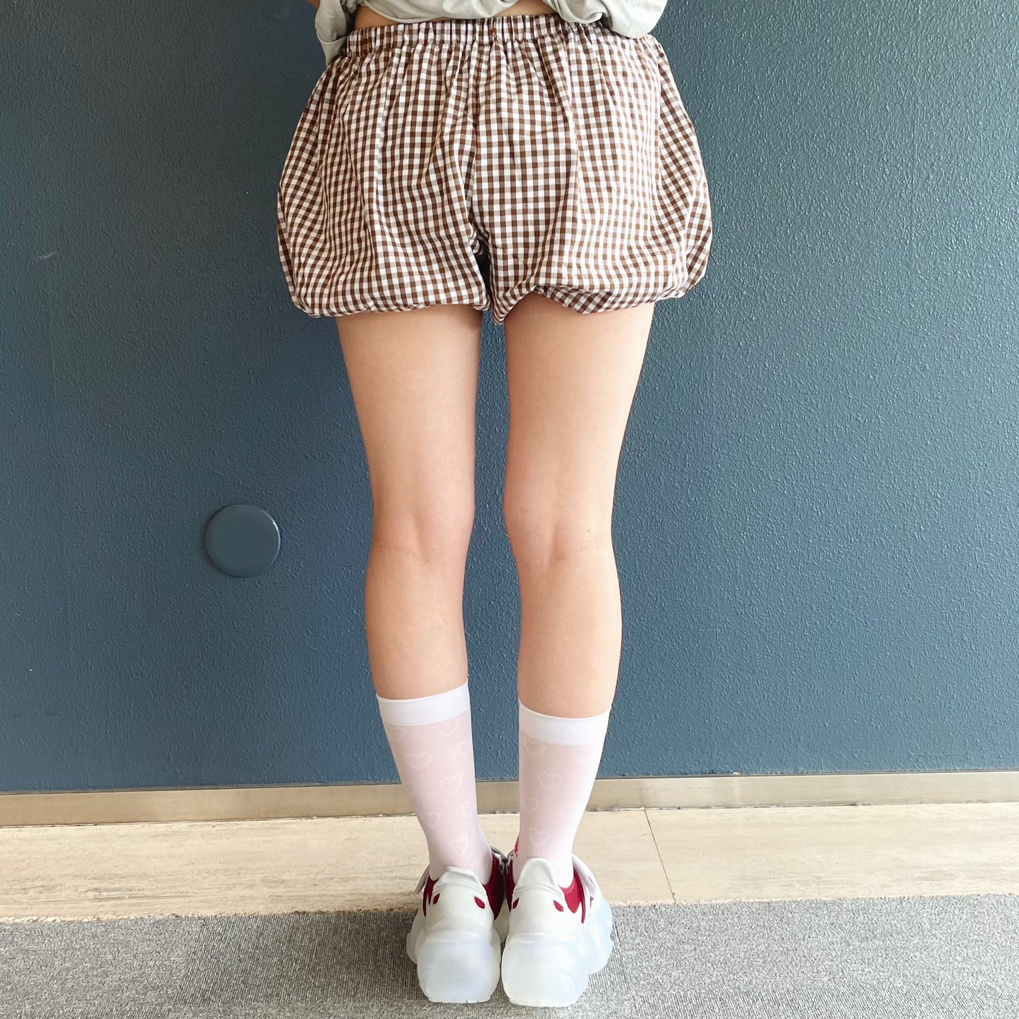 Katie Bloomers / Brown check / ショートパンツ