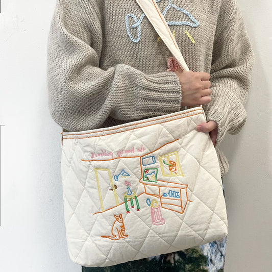 quilting shoulder bag / orange / キルティングショルダーバッグ