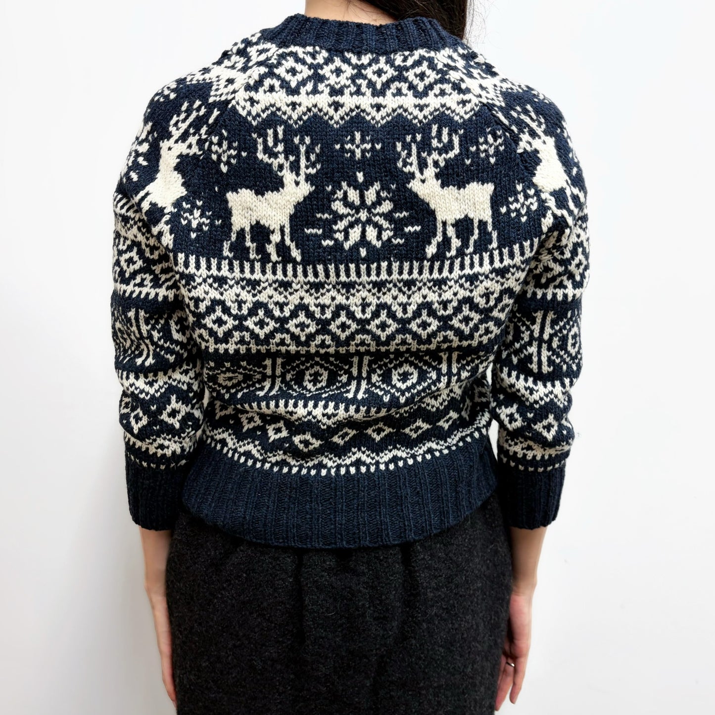 decorative nordic sweater / navy / ノルディックセーター
