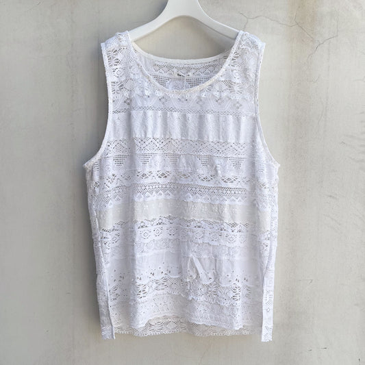 LACE TANK TOP / WHITE / LACE TANK TOP