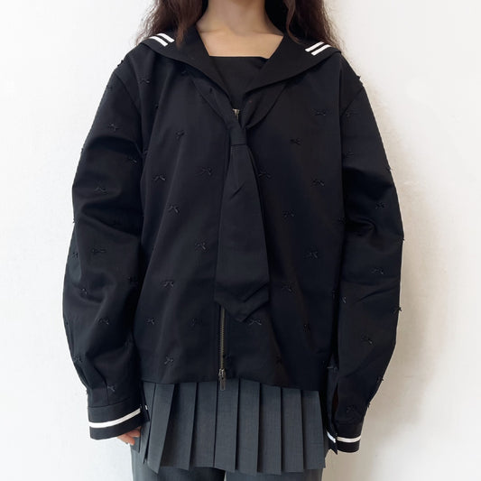 SAILOR RIBBON / BLACK / リボンセーラートップ