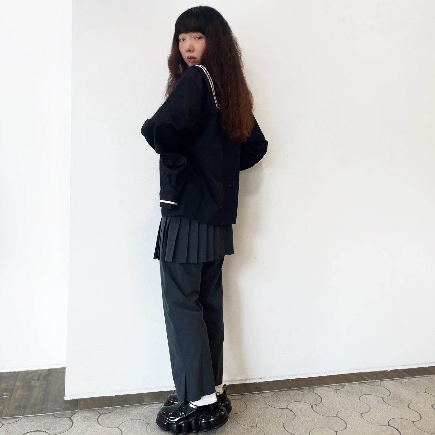 SAILOR RIBBON / BLACK / リボンセーラートップ