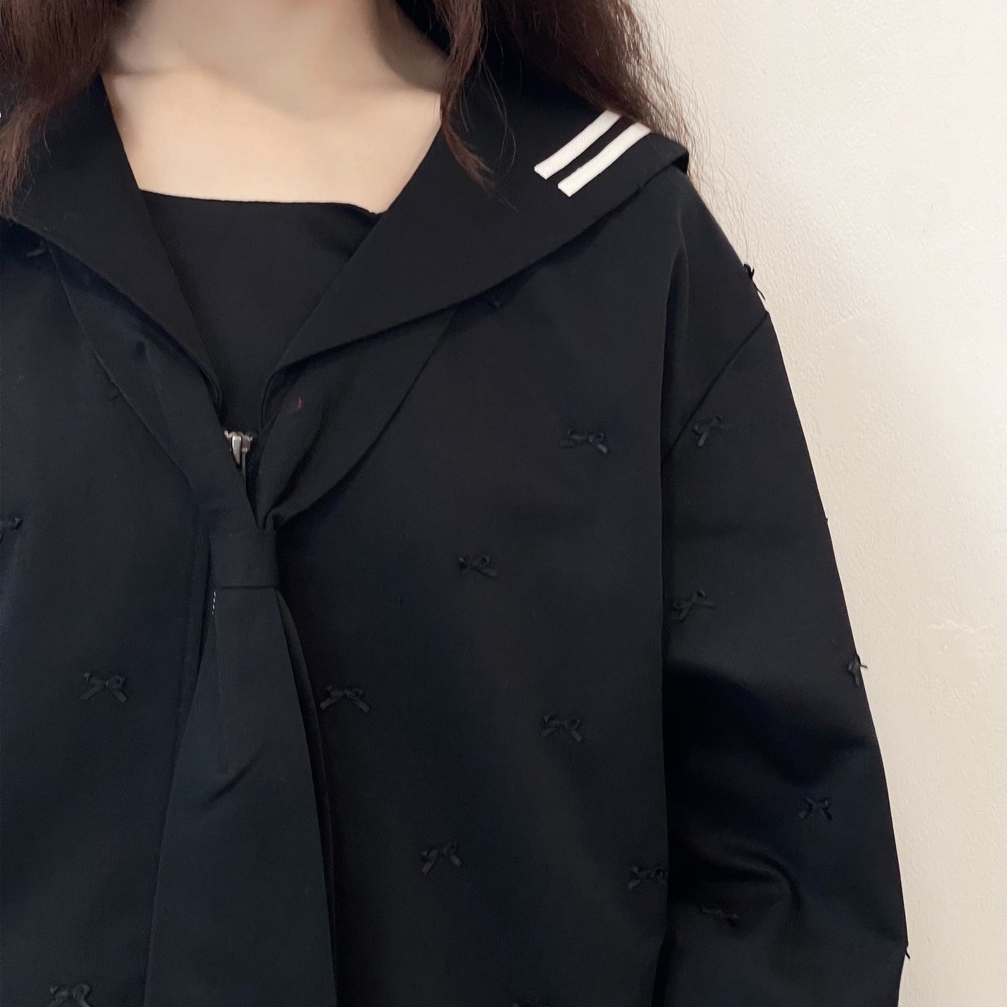 SAILOR RIBBON / BLACK / リボンセーラートップ