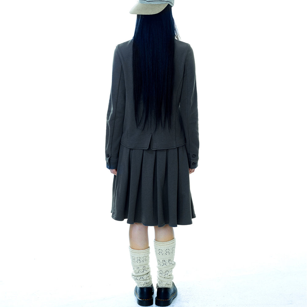 COZY SWEAT JACKET CHARCOAL
