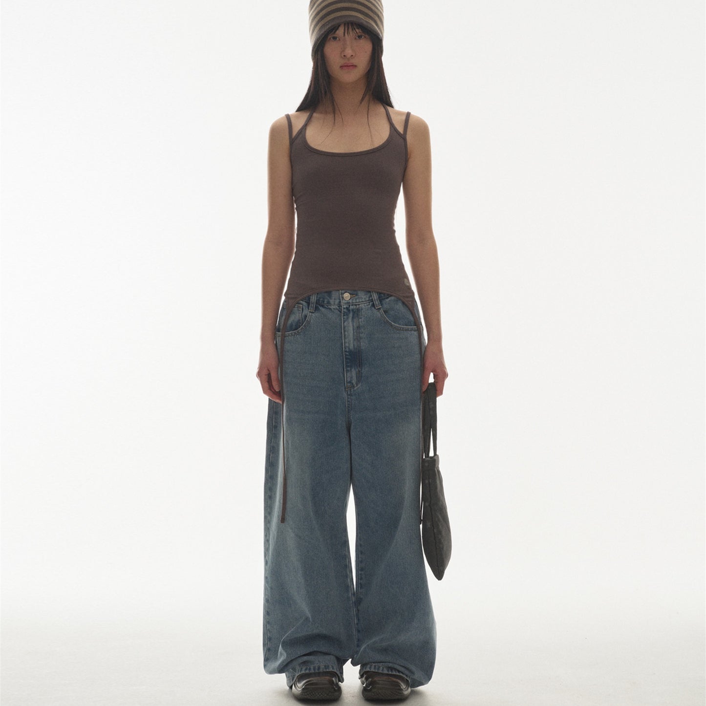 W STITCH DENIM PANTS / BLUE / Wステッチデニムパンツ