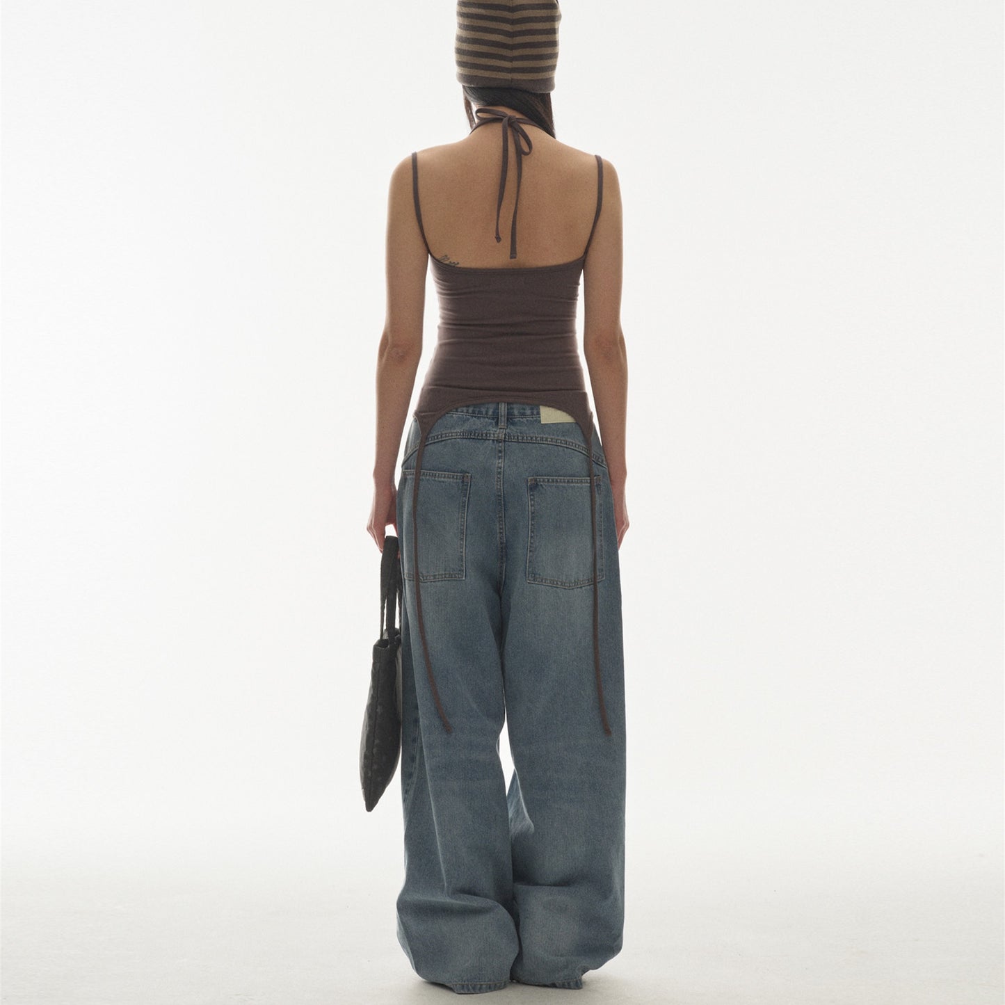 W STITCH DENIM PANTS / BLUE / Wステッチデニムパンツ