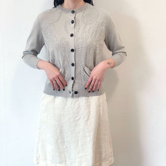 tulip cardigan / gray / チューリップカーディガン