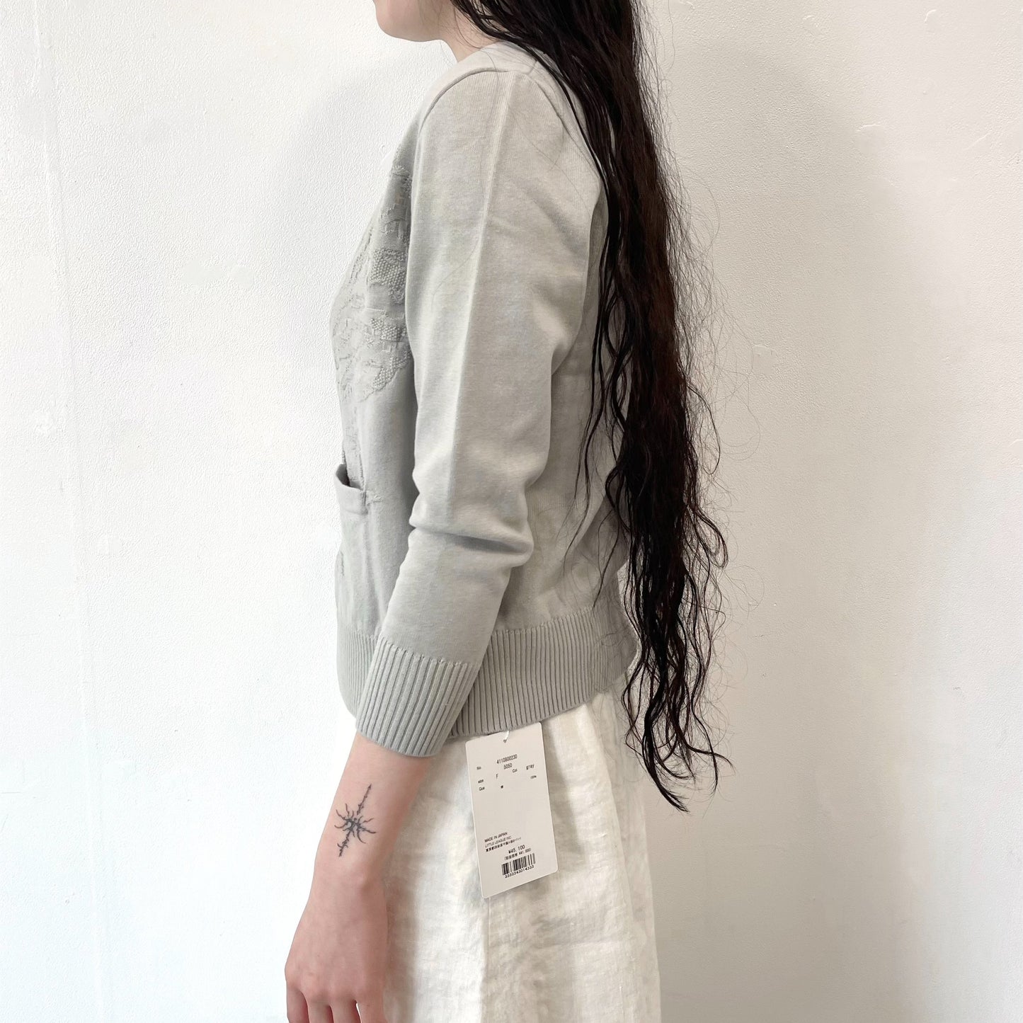 tulip cardigan / gray / チューリップカーディガン
