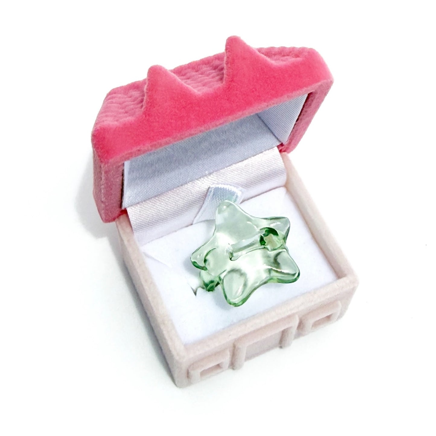 STAR RING / GREEN-clear glossy / スターリング