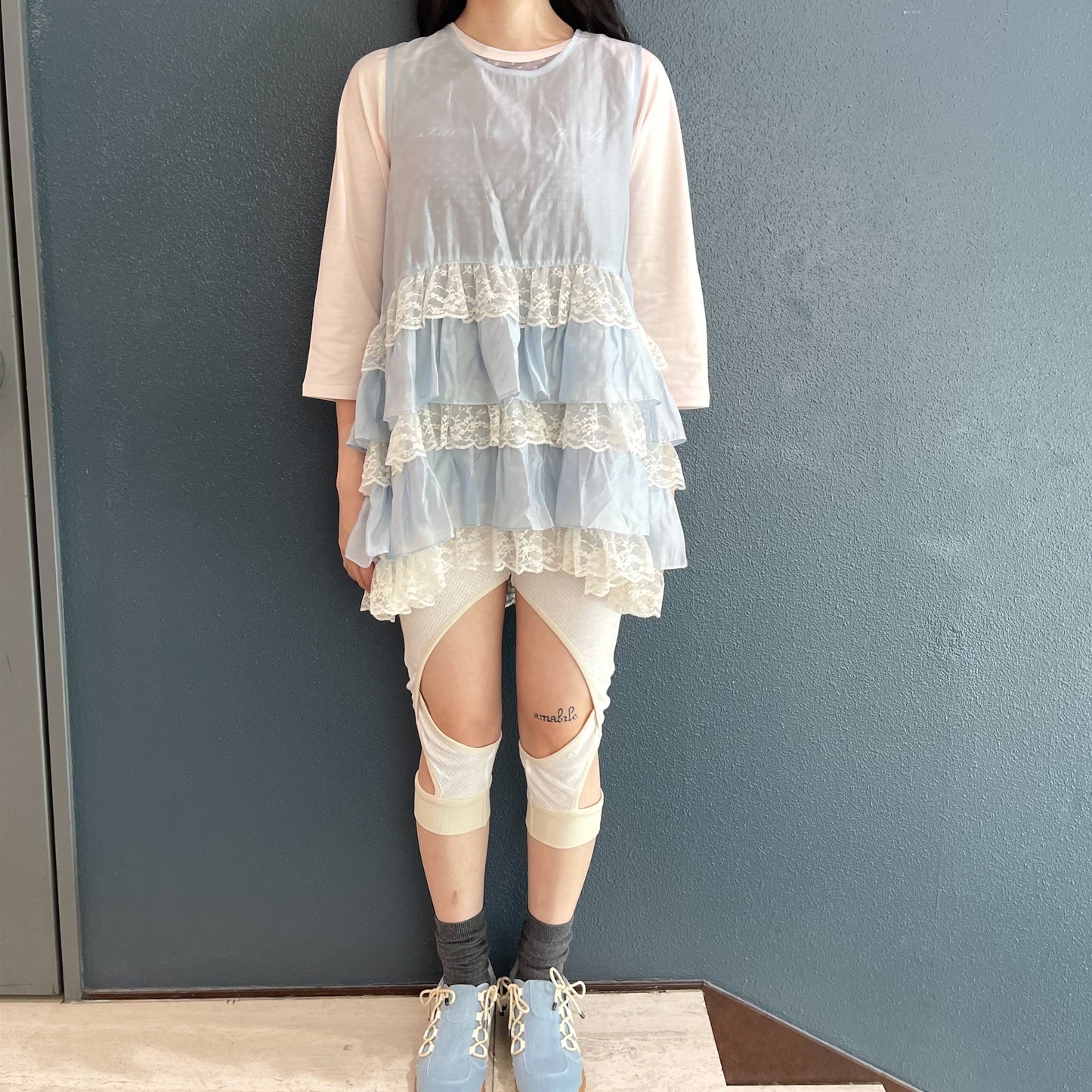 Odelia flapper dress / Powder blue / ベビードールドレス