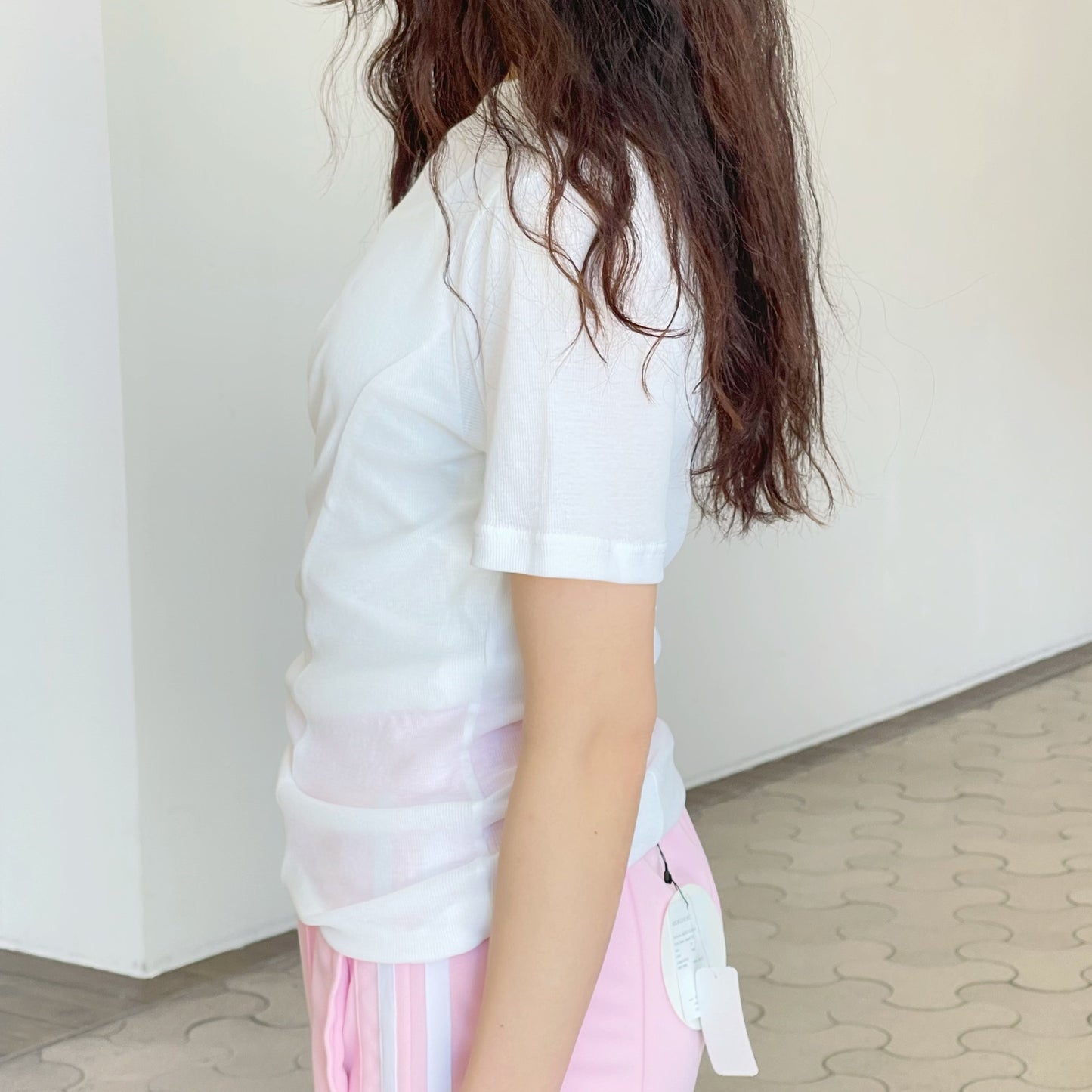 twisted top / white / ツイストTシャツ