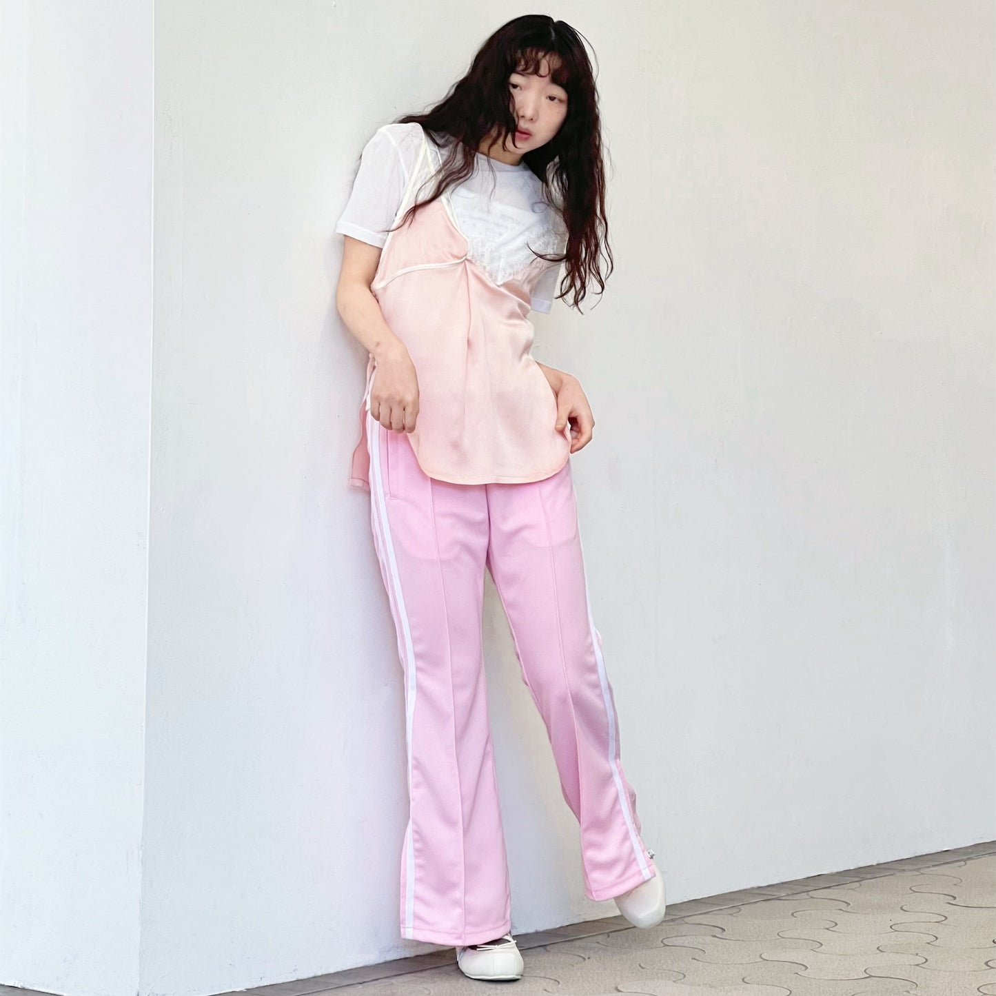 twisted top / white / ツイストTシャツ