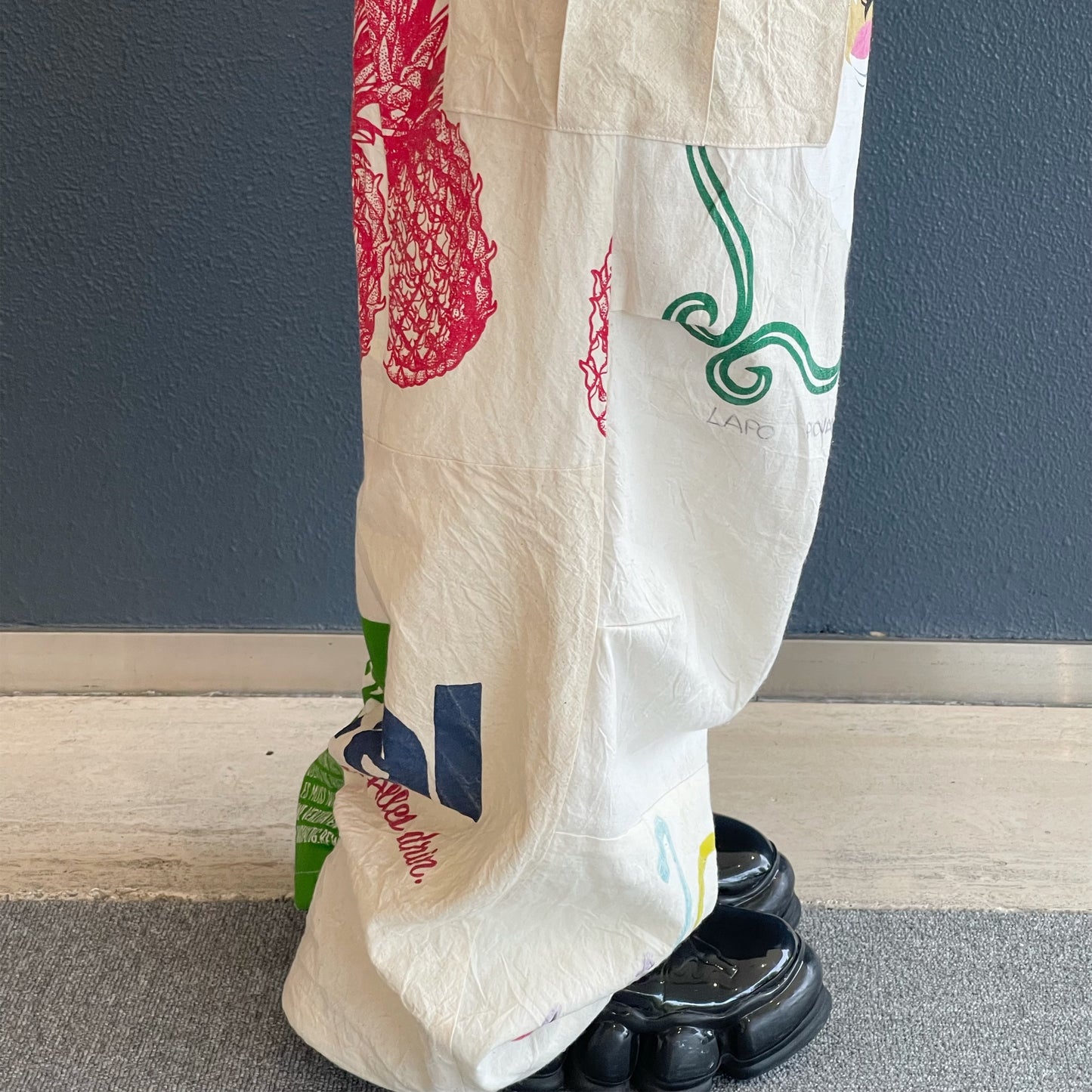 DE / RECONSTRUCTED VINTAGE TOTE /CARGO / WHITE / リメイクカーゴパンツ