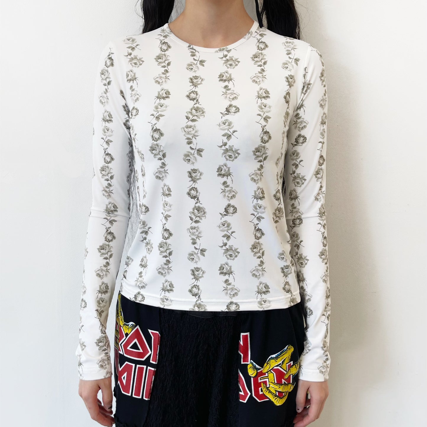 Flower Top / Pearl Grey / フラワートップ