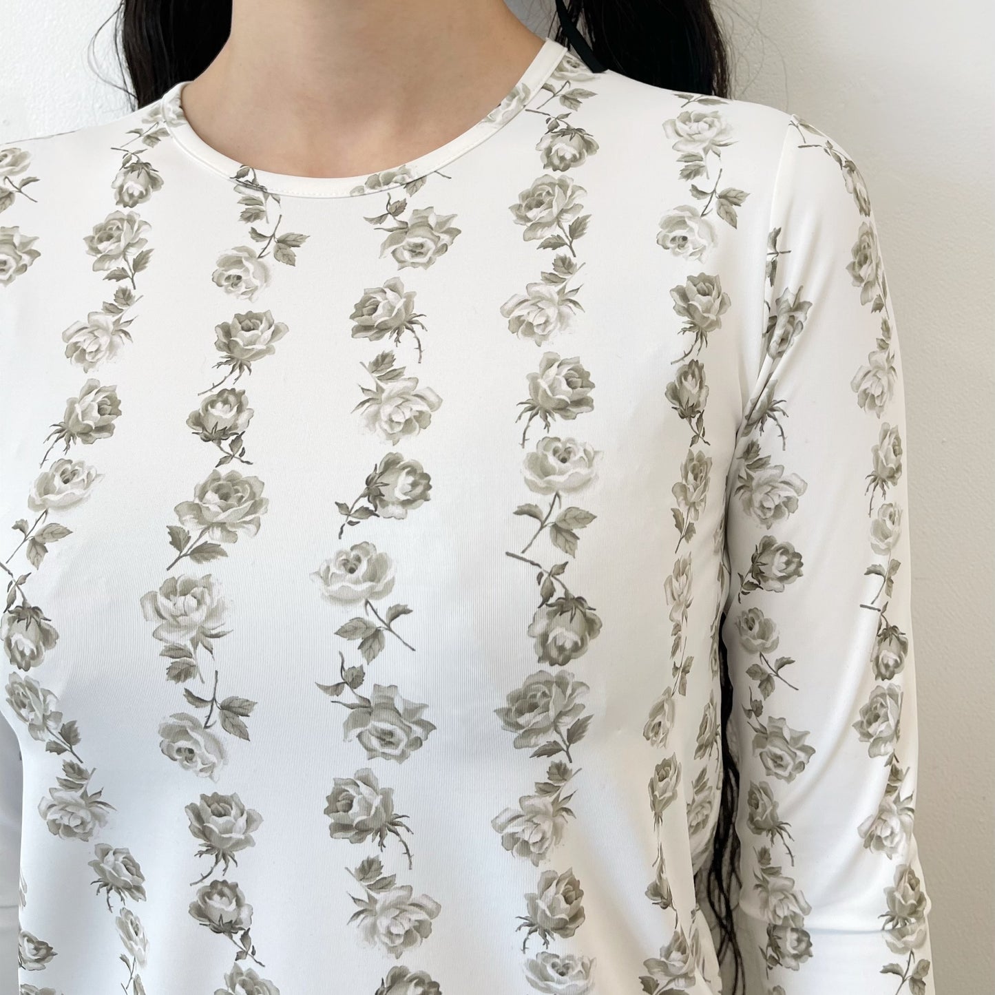 Flower Top / Pearl Grey / フラワートップ