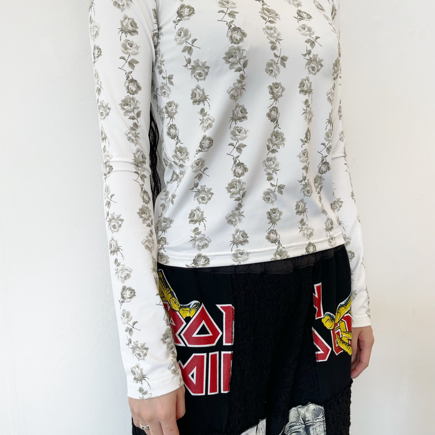Flower Top / Pearl Grey / フラワートップ