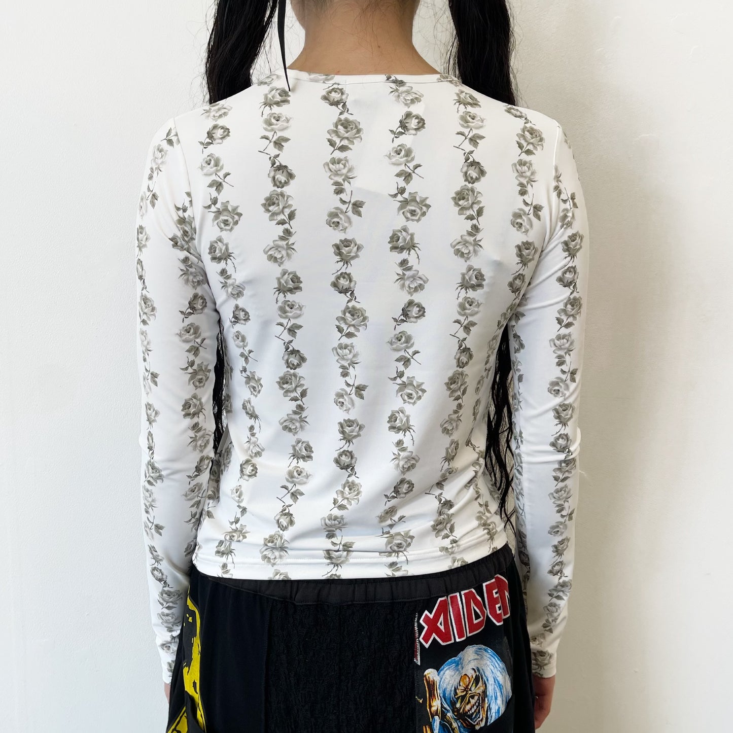 Flower Top / Pearl Grey / フラワートップ