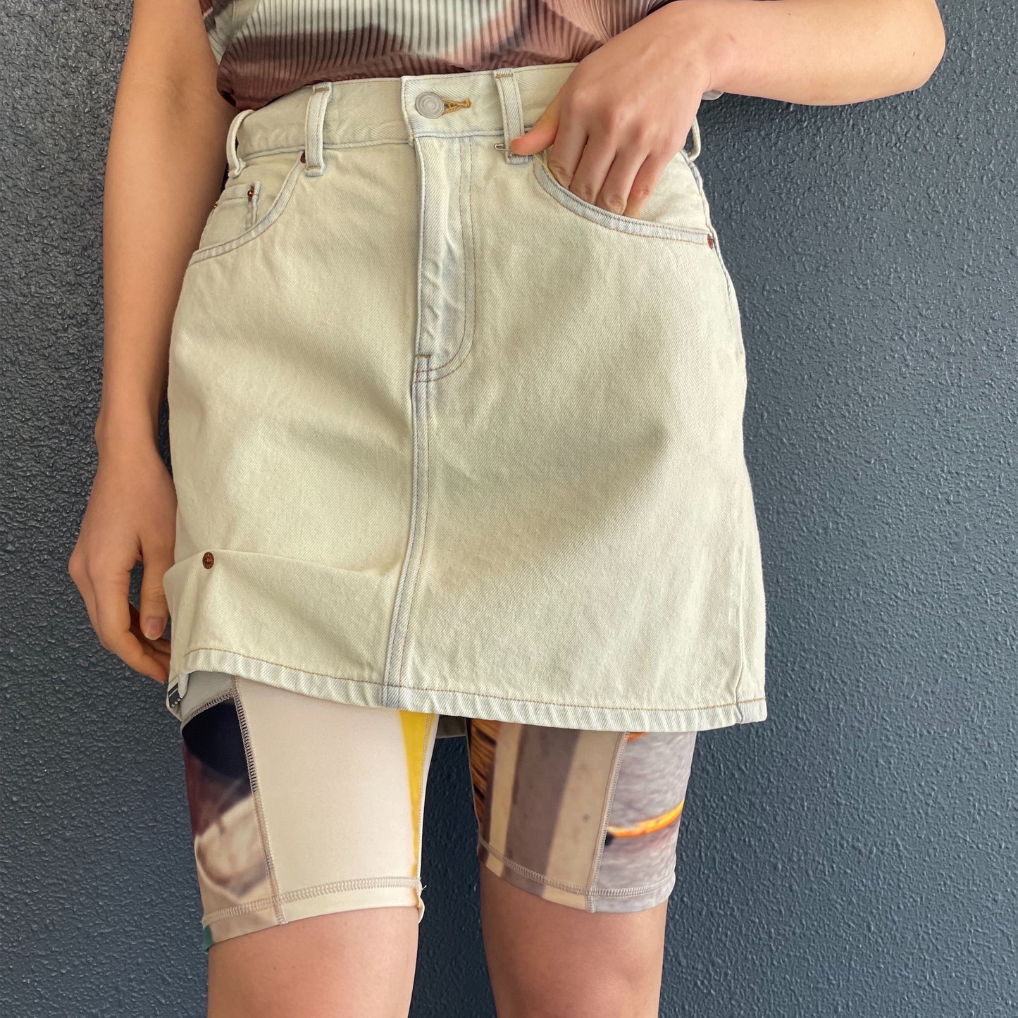 PANELLED CYCLE SHORTS / YELLOW / パネルサイクルショーツ